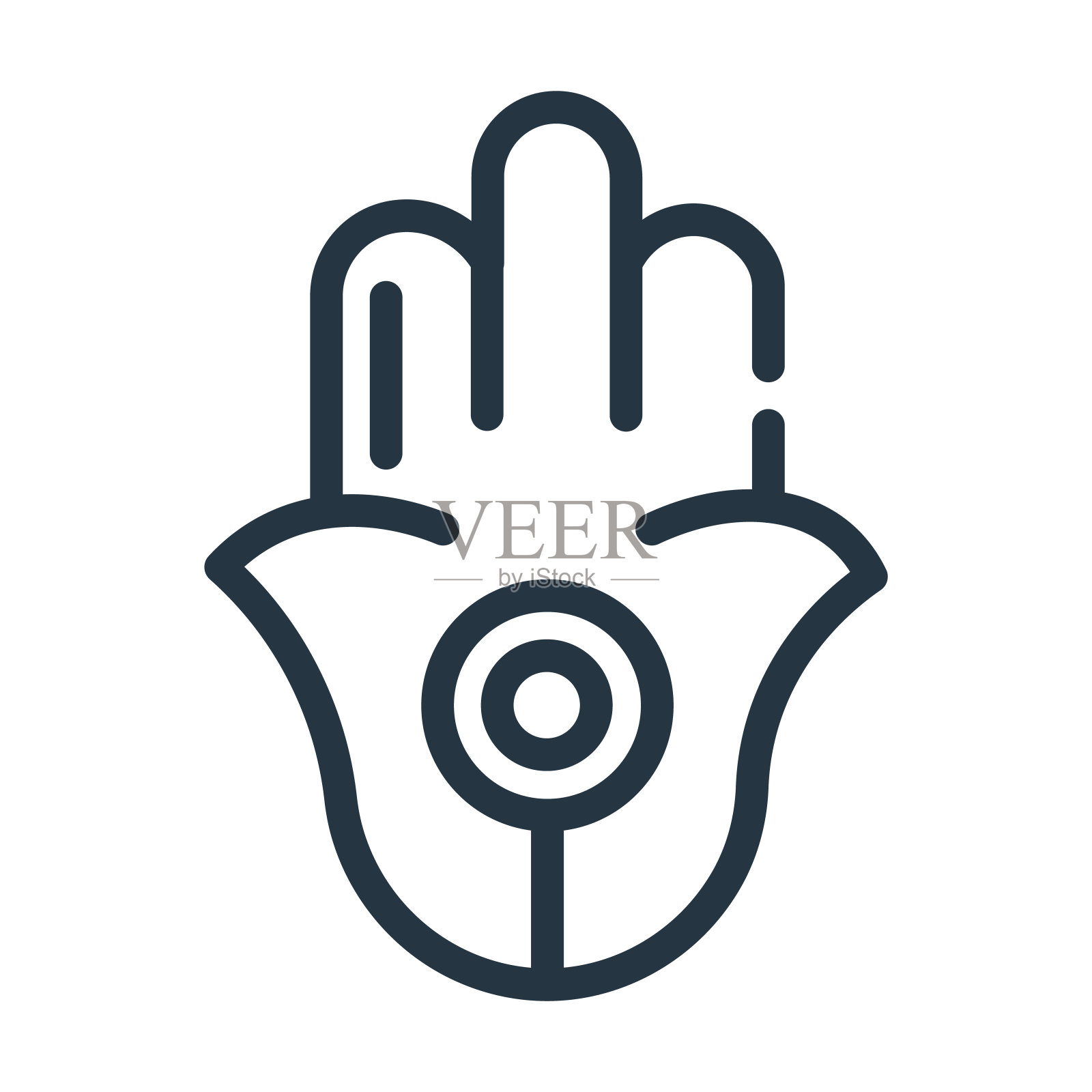 闪族新异教的细线图标。新异教，闪族的线性图标从宗教概念孤立的轮廓符号。矢量插图符号元素的网页设计和应用程序。插画图片素材