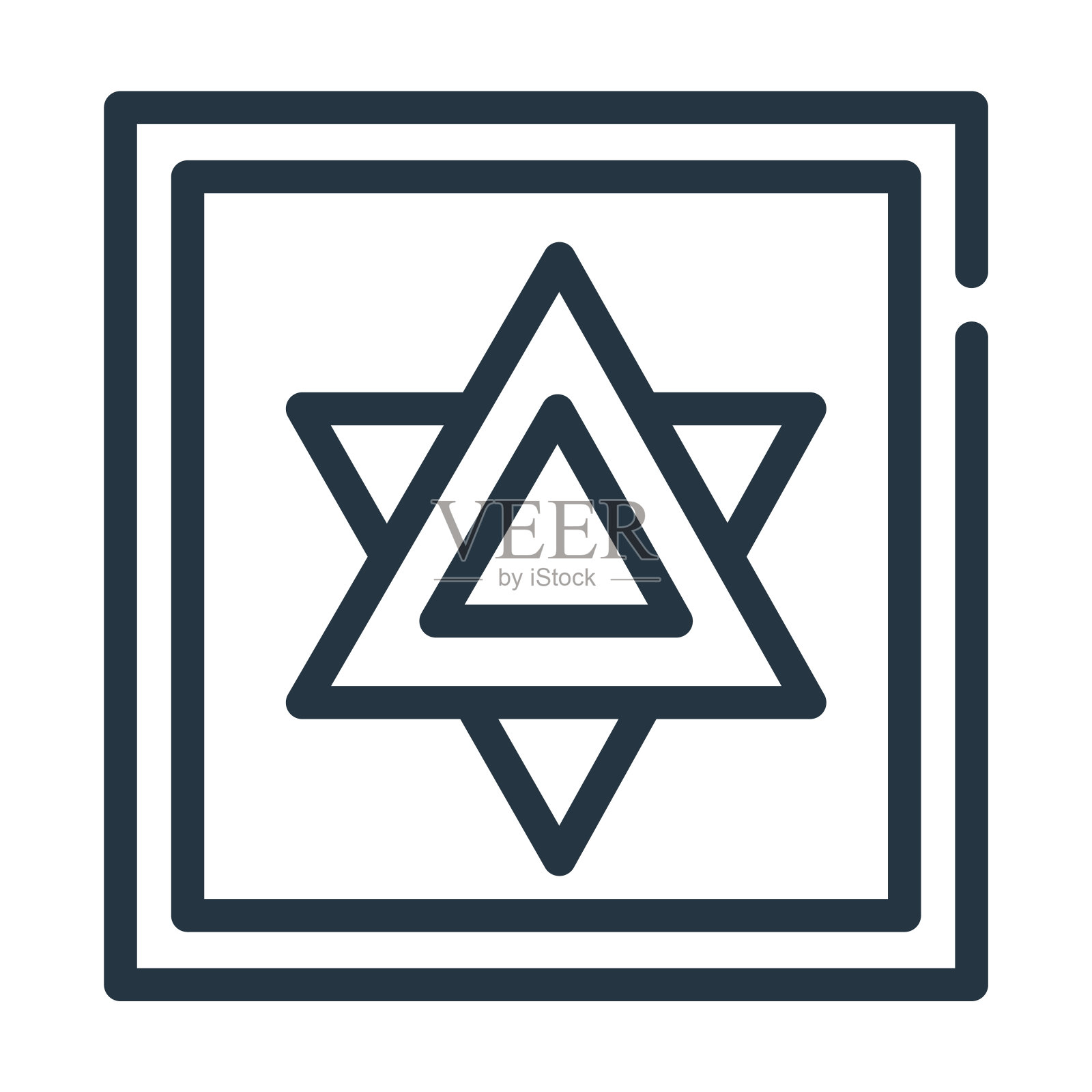 亵渎细线图标。宗教、异教的线性图标来源于宗教概念孤立的轮廓符号。矢量插图符号元素的网页设计和应用程序。图标素材