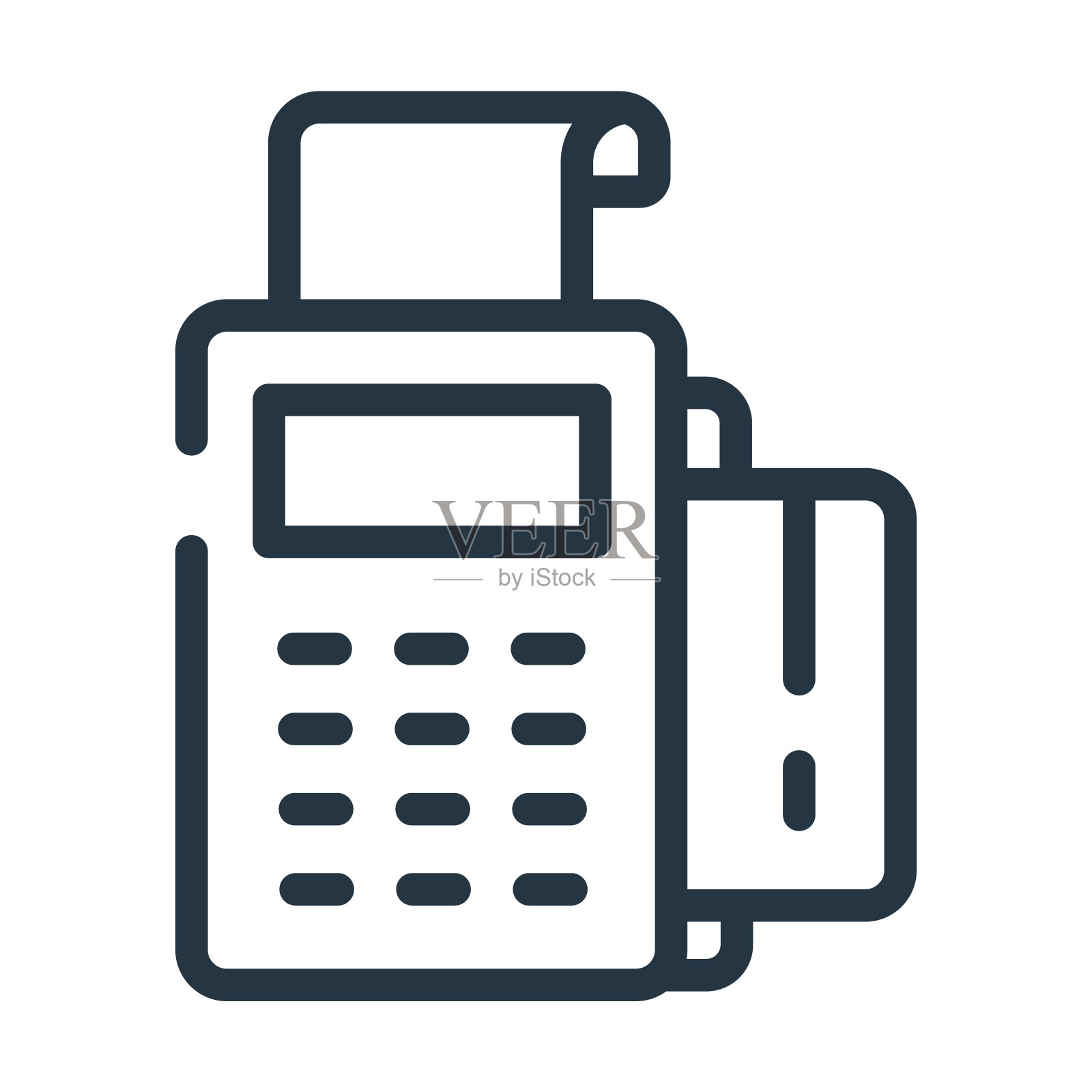 终端细线图标。业务，运输线性图标，从业务和分析概念孤立轮廓符号。矢量插图符号元素的网页设计和应用程序。插画图片素材