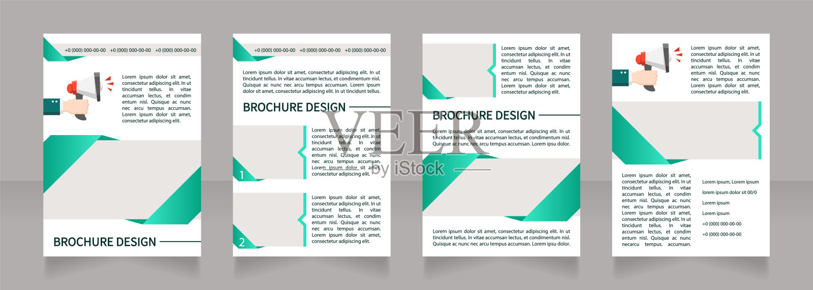 招聘流程外包空白宣传册布局设计设计模板素材