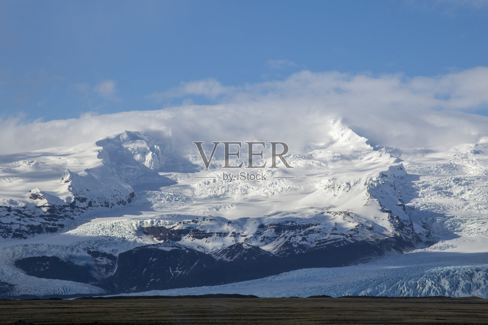 冰岛冬季Vatnajokull冰川景观照片摄影图片