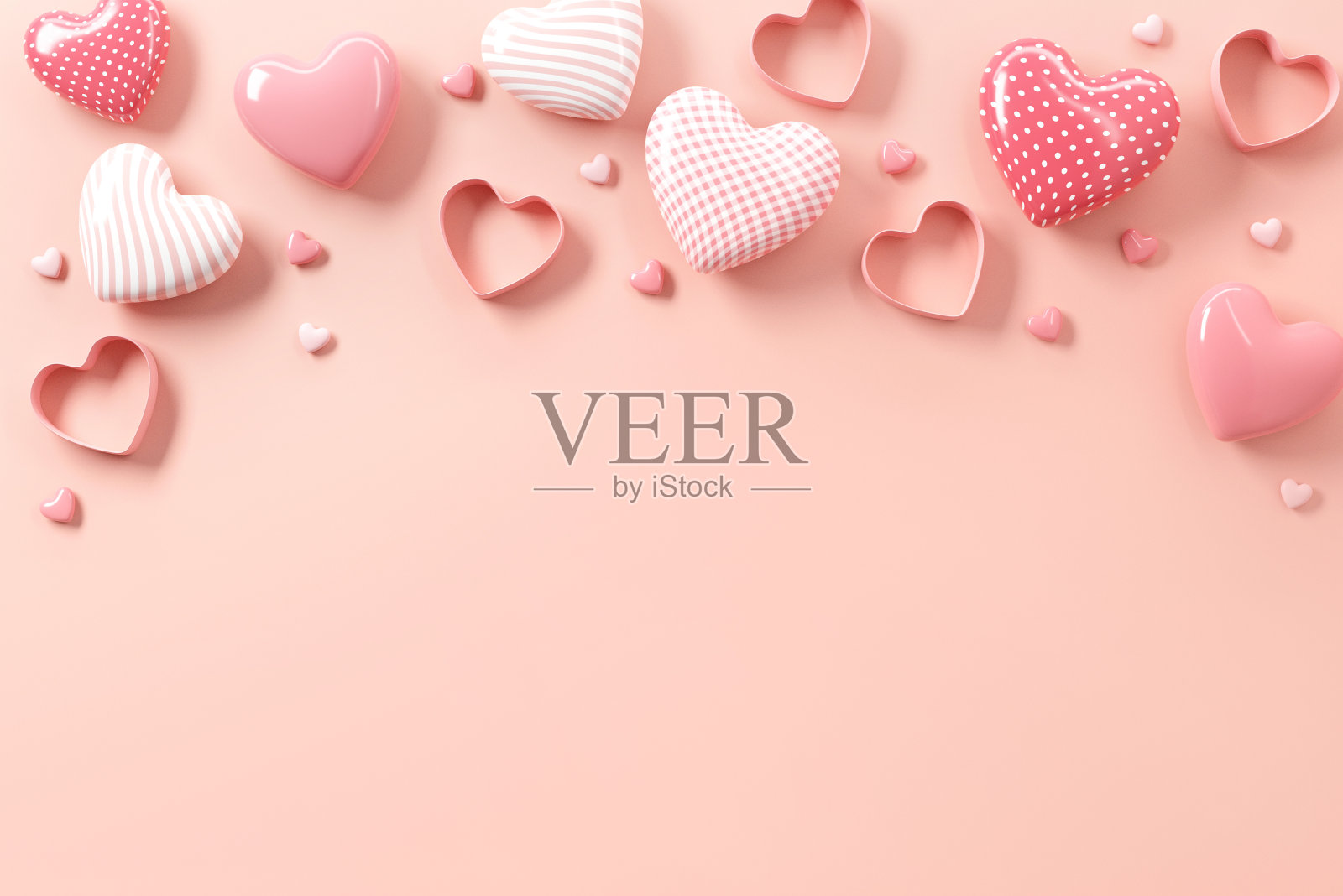 粉红色背景上的心，爱的象征，快乐的女人的，母亲的，情人节，生日。照片摄影图片