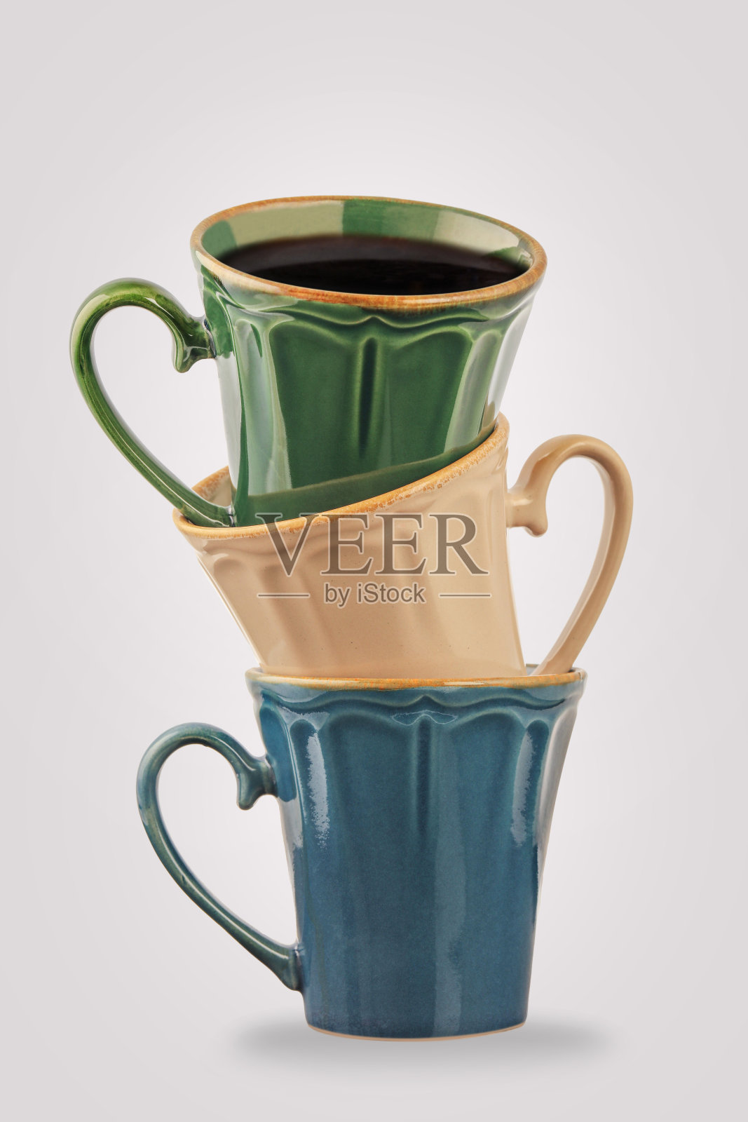 咖啡杯叠在一起照片摄影图片