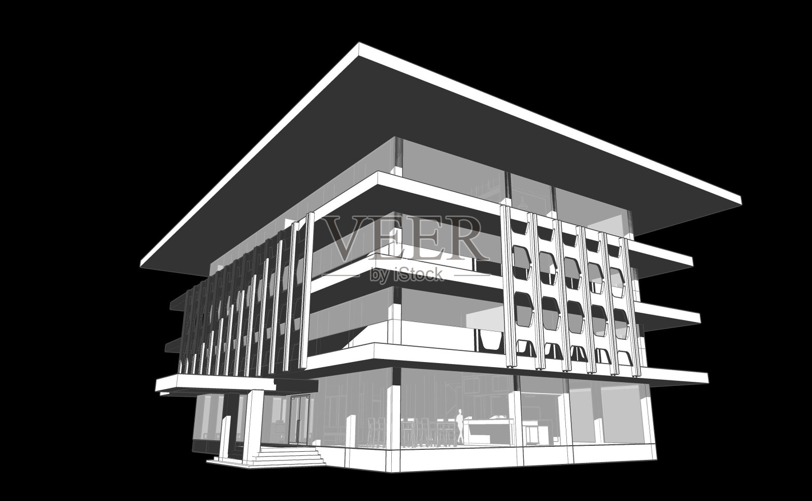 建筑图纸插画图片素材