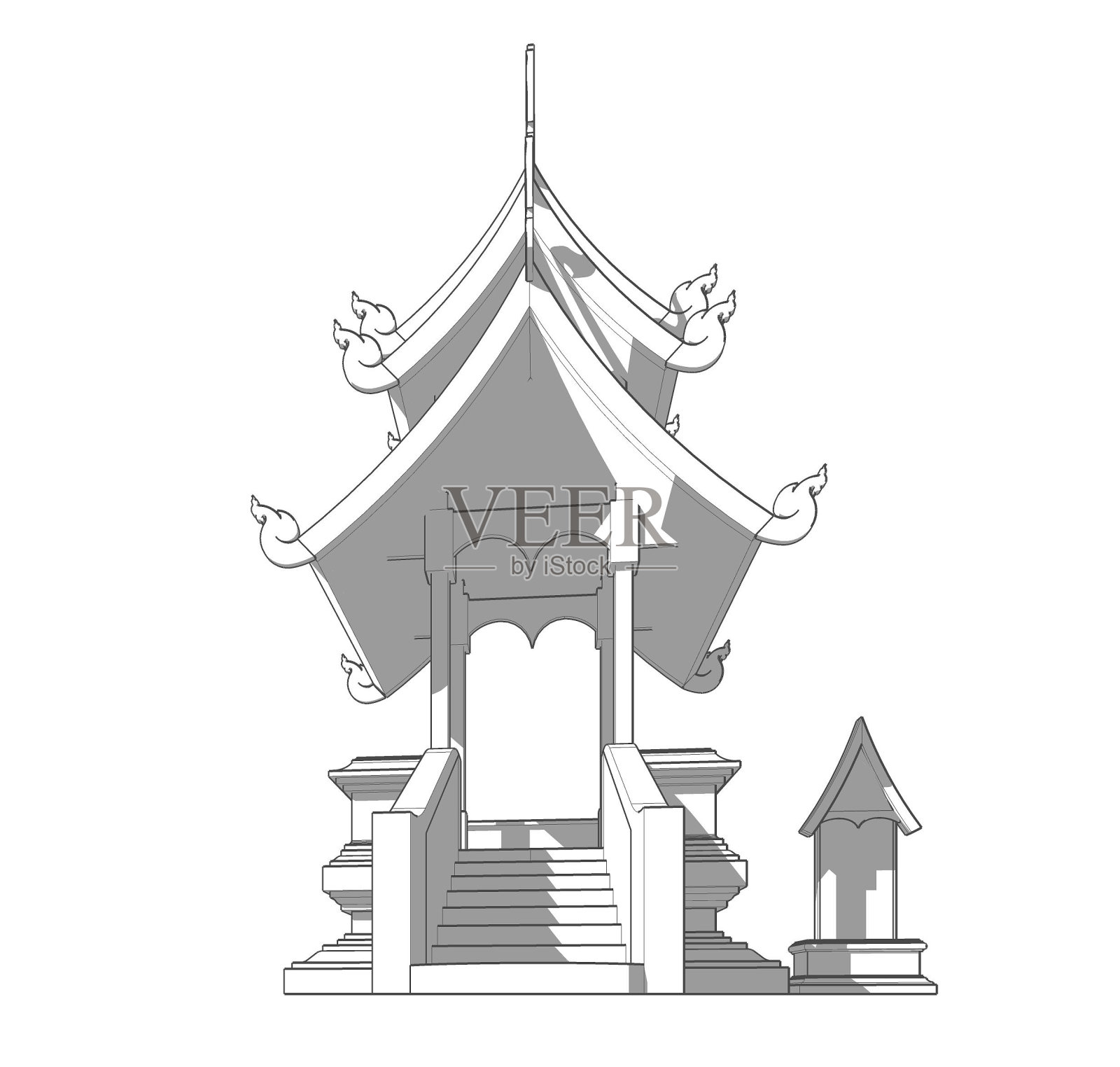 建筑图纸插画图片素材