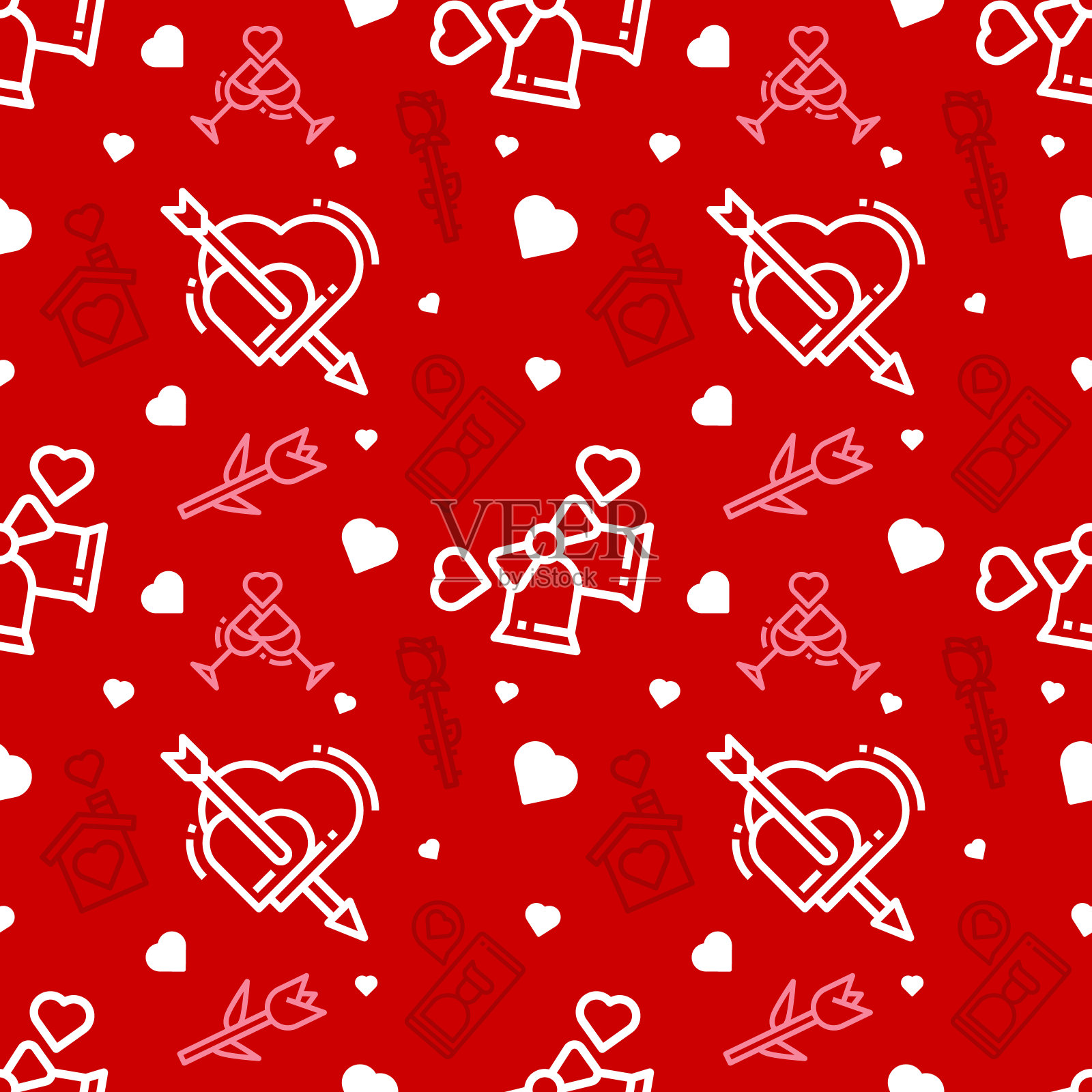 情人节的背景。插画图片素材