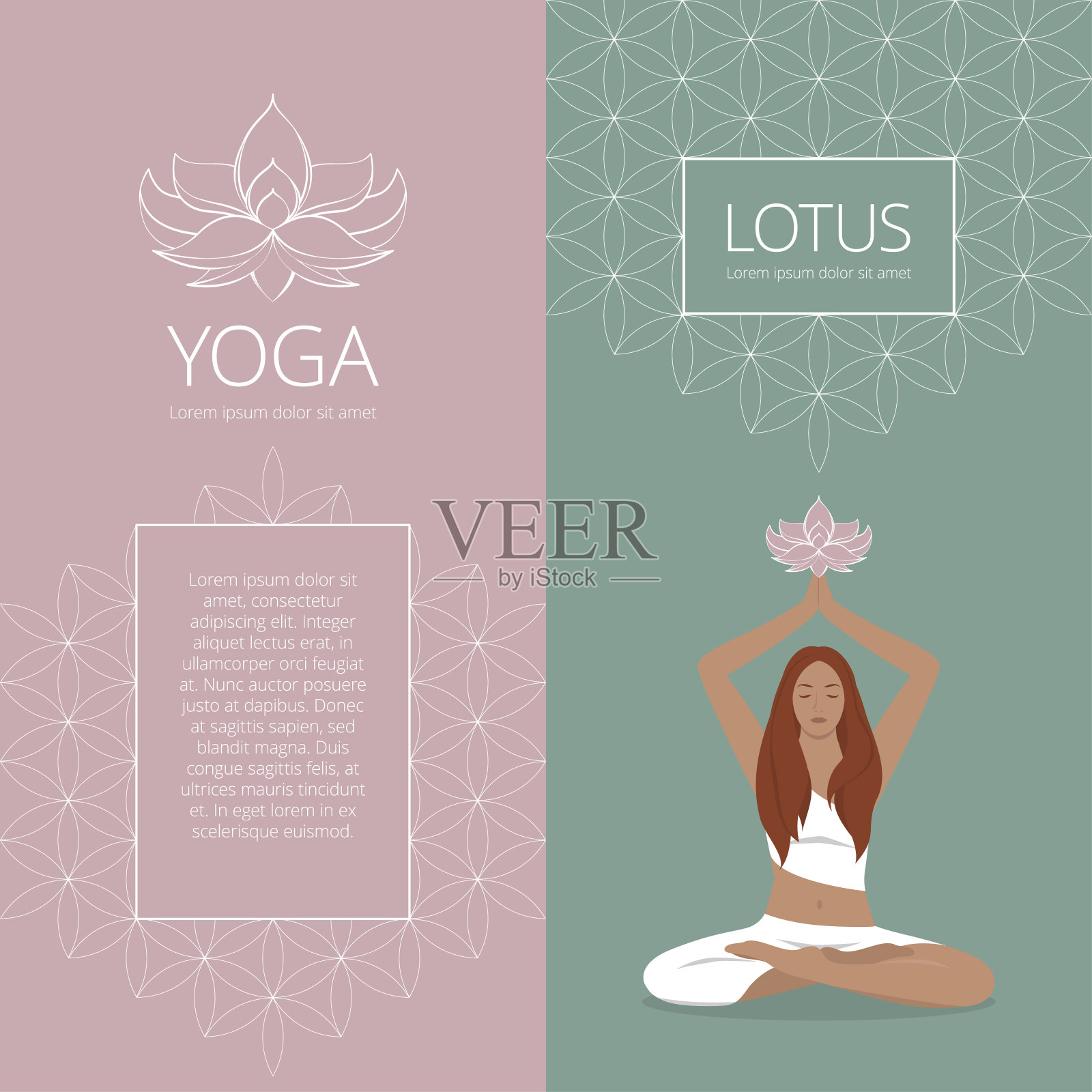 设置卡片粉红色和薄荷设计模板素材