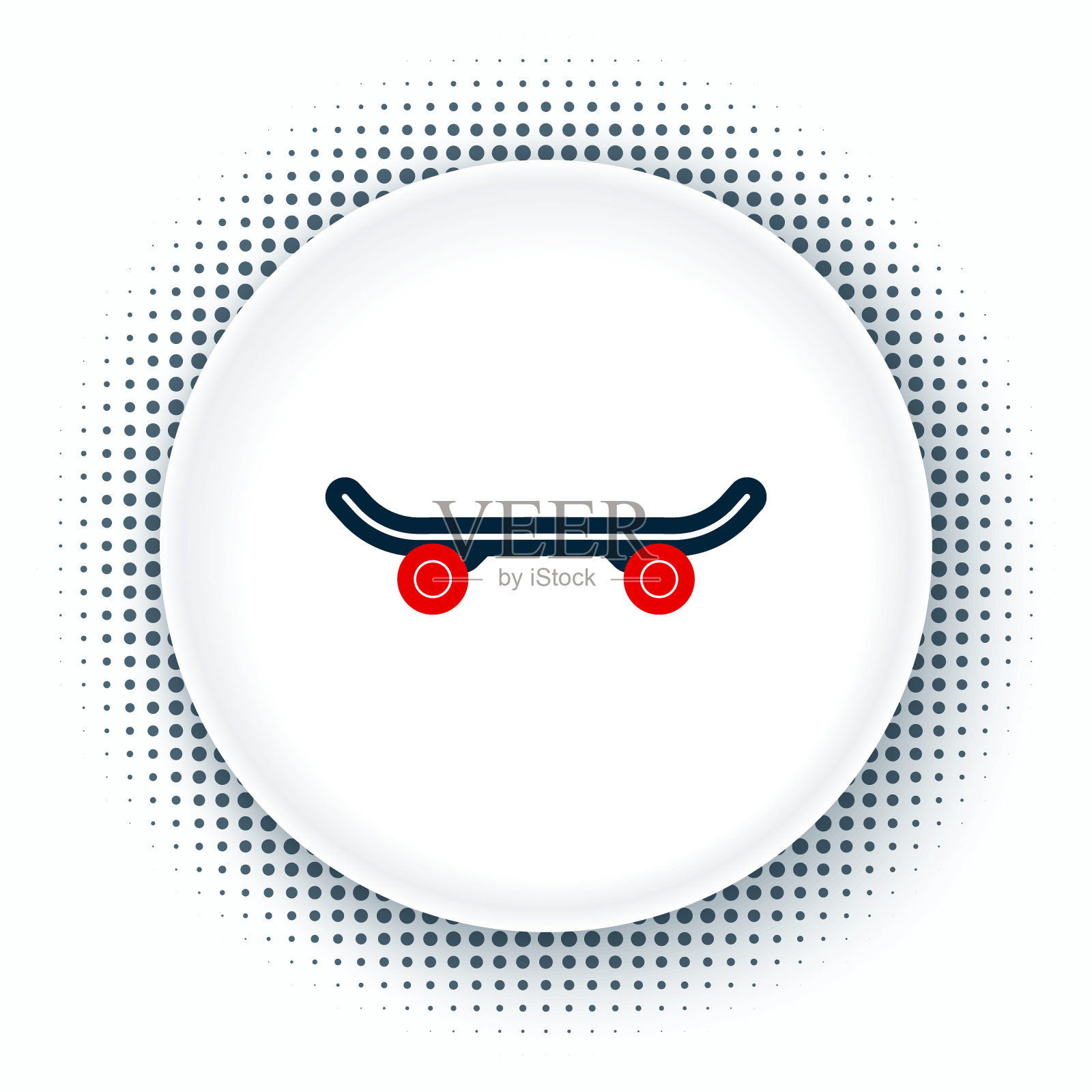 线滑板图标孤立在白色背景。极限运动。运动设备。色彩斑斓的轮廓的概念。向量插画图片素材