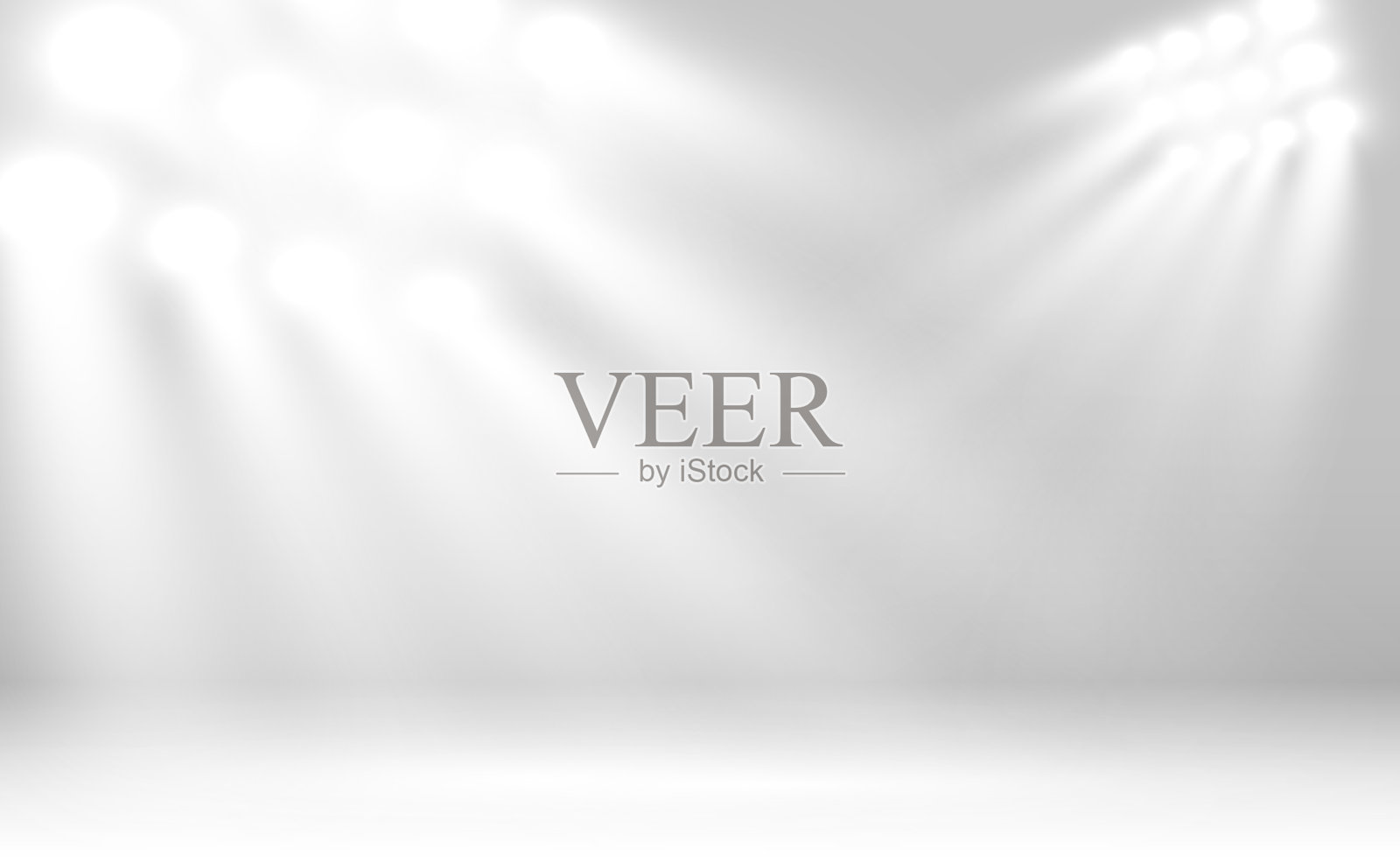 白色场景与聚光灯。矢量插图。插画图片素材