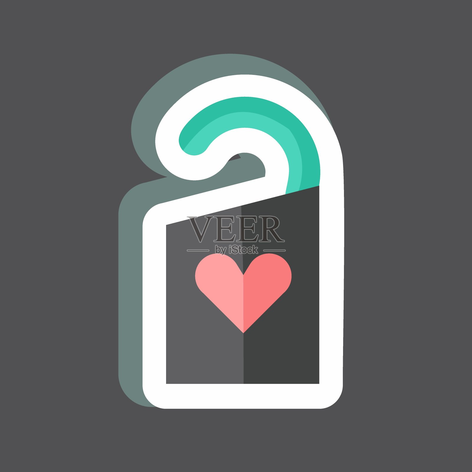 标签贴纸在时尚孤立的黑色背景插画图片素材