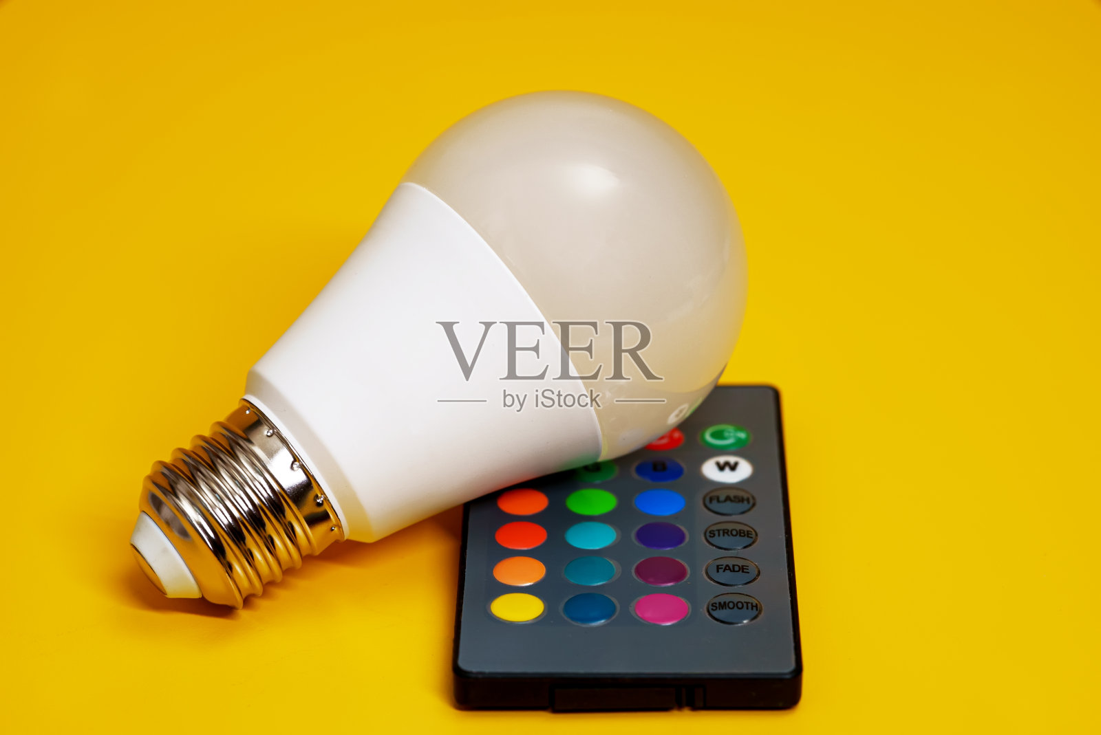 红外遥控，led灯可变色控制。照片摄影图片