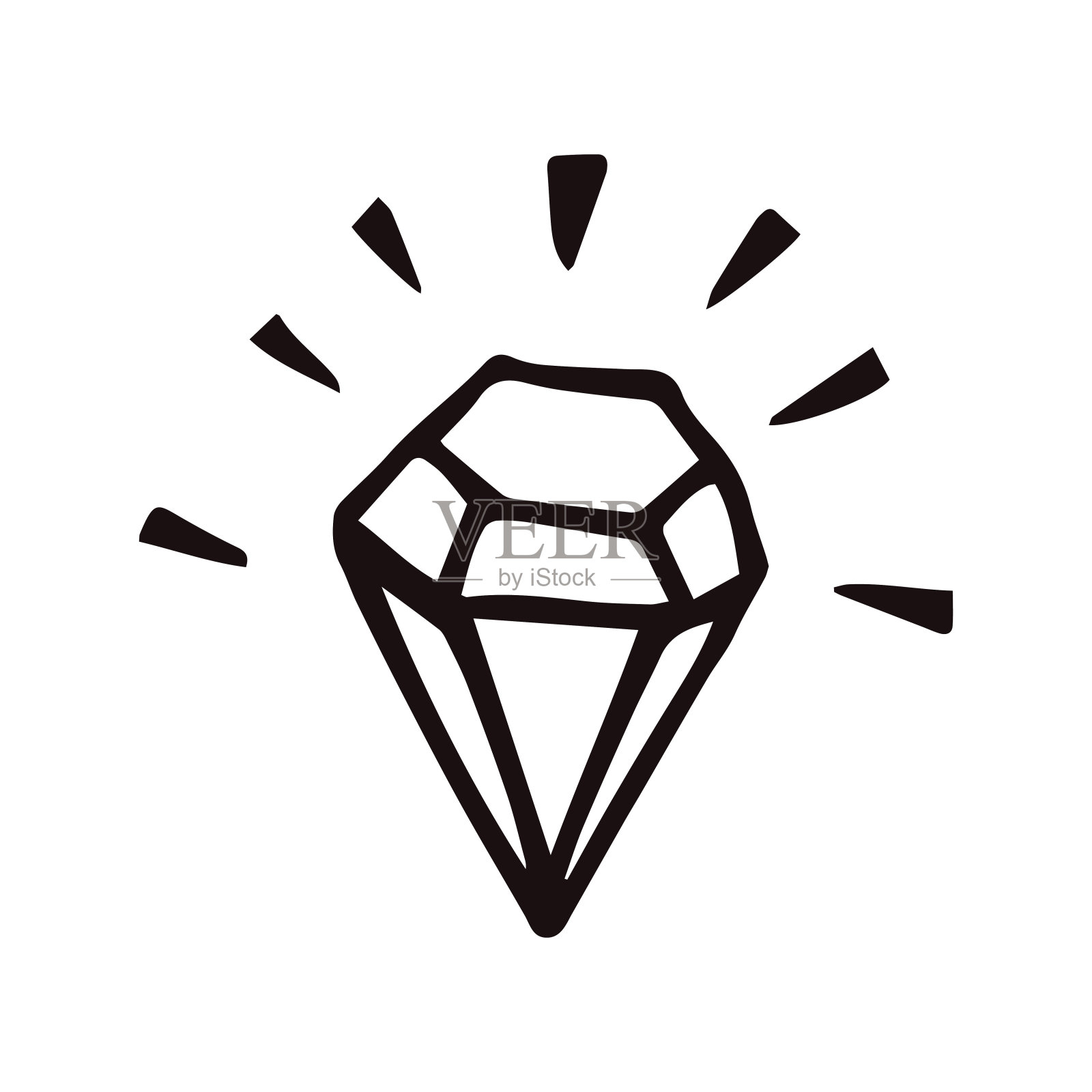 菱形是手工绘制的。插画图片素材