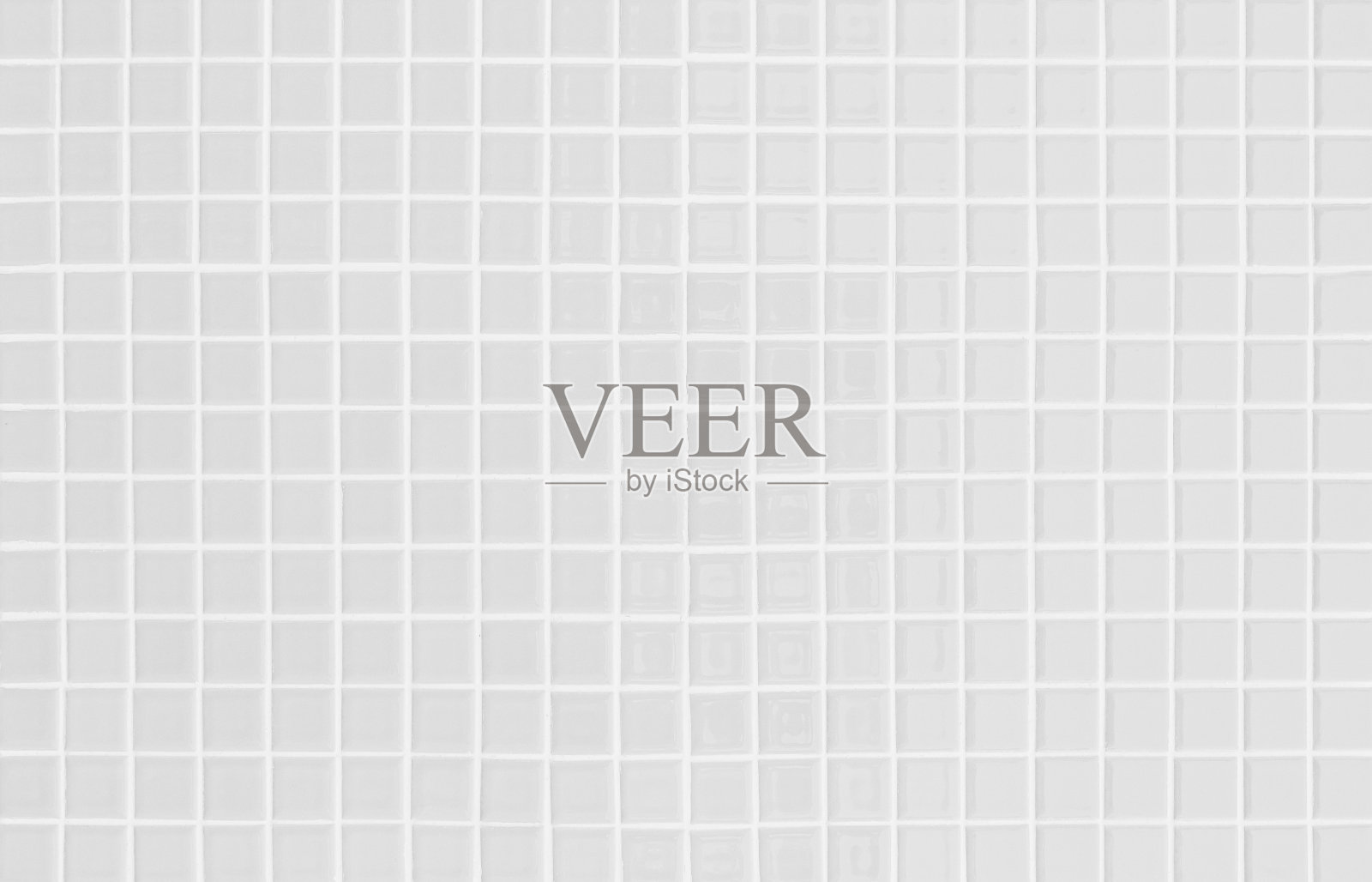 白色或灰色陶瓷墙和地砖抽象背景。设计卧室的几何马赛克纹理装饰。简单的无缝图案背景医院墙壁，食堂和网格纸。照片摄影图片