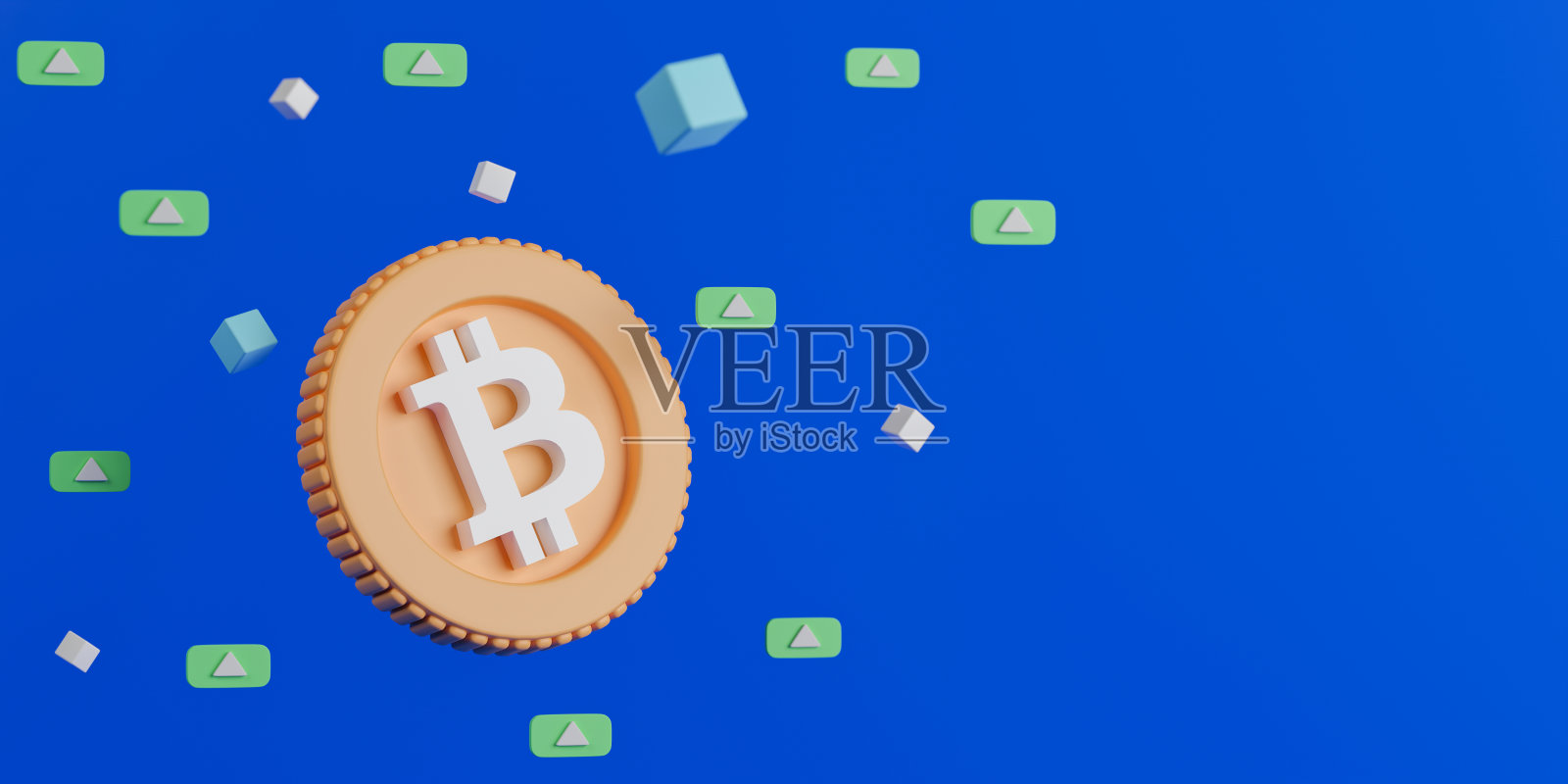 3d渲染加密货币插图。照片摄影图片