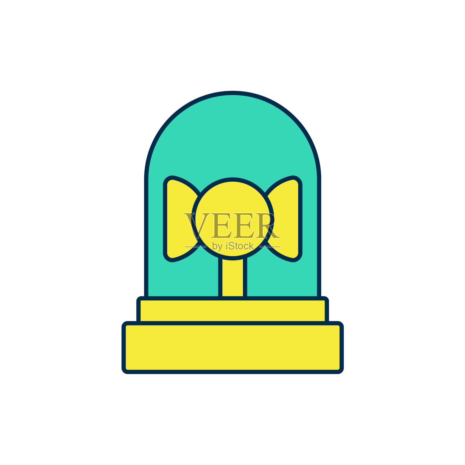 填充轮廓在白色背景上隔离的铃声图标。火灾报警系统。服务铃、手铃标志、通知符号。向量图标素材