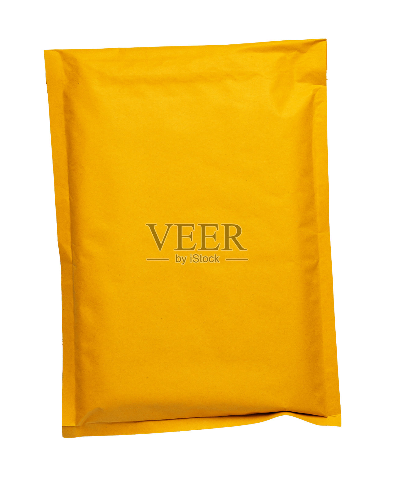 棕色信封正面和背面孤立在白色背景上。信顶视图。照片摄影图片