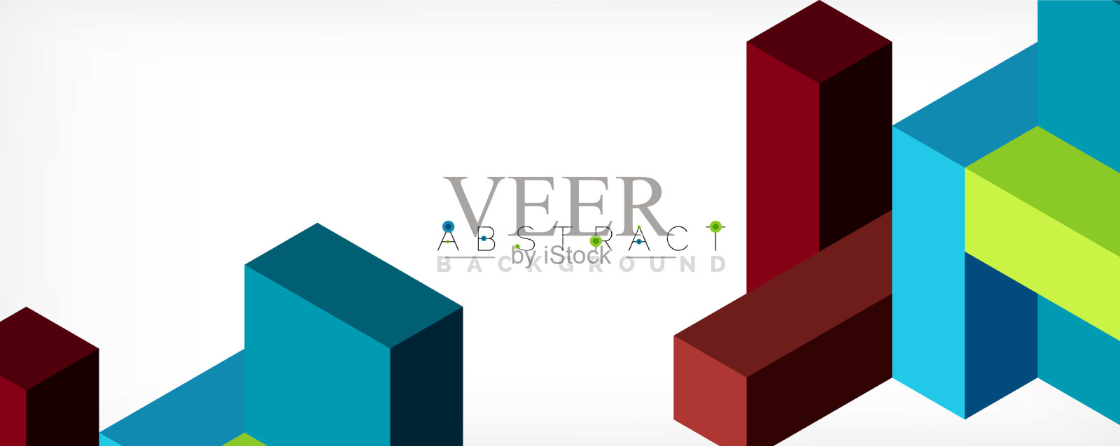 抽象背景三维立方体立方元素和插画图片素材