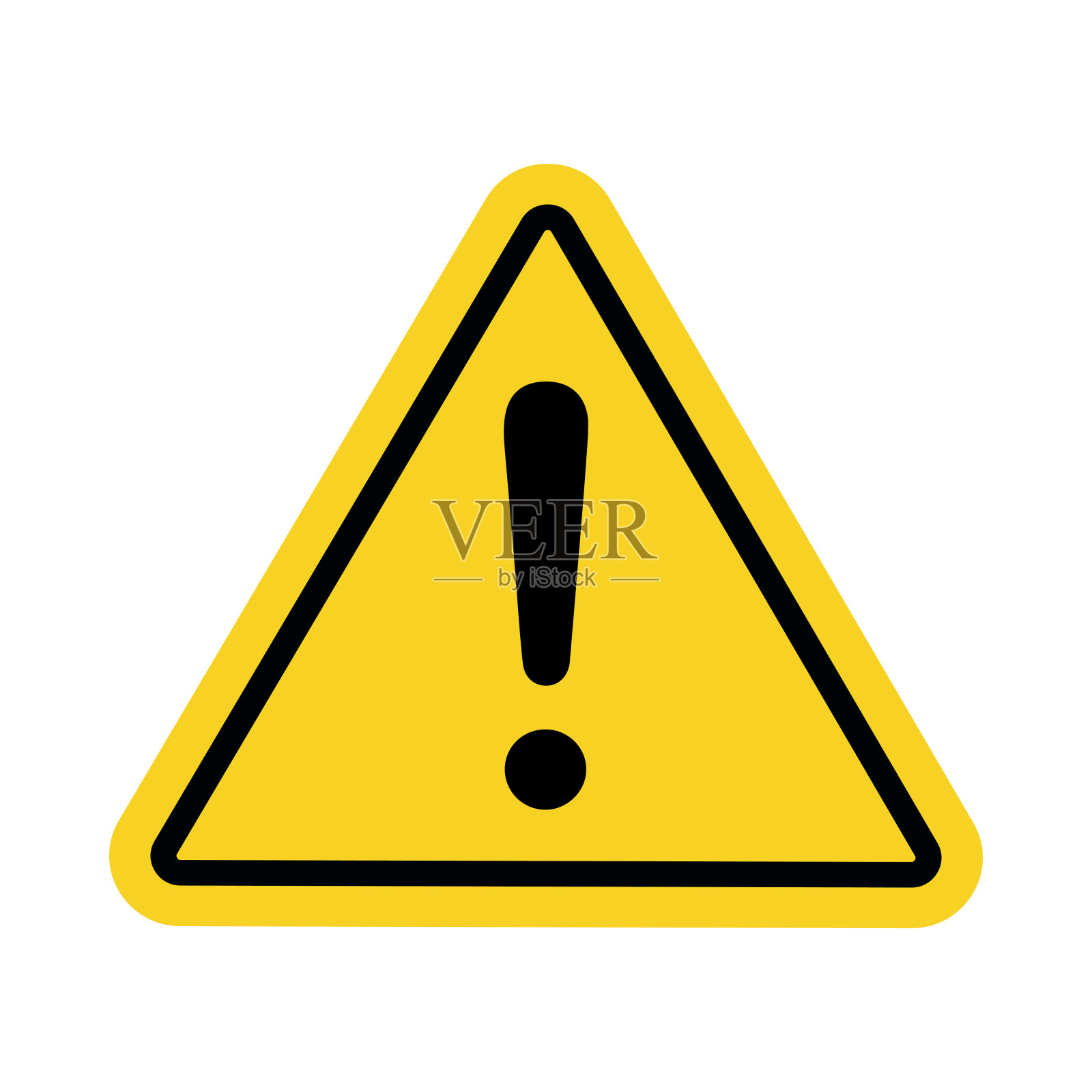 w09签名打印。一般的警告标志。插画图片素材