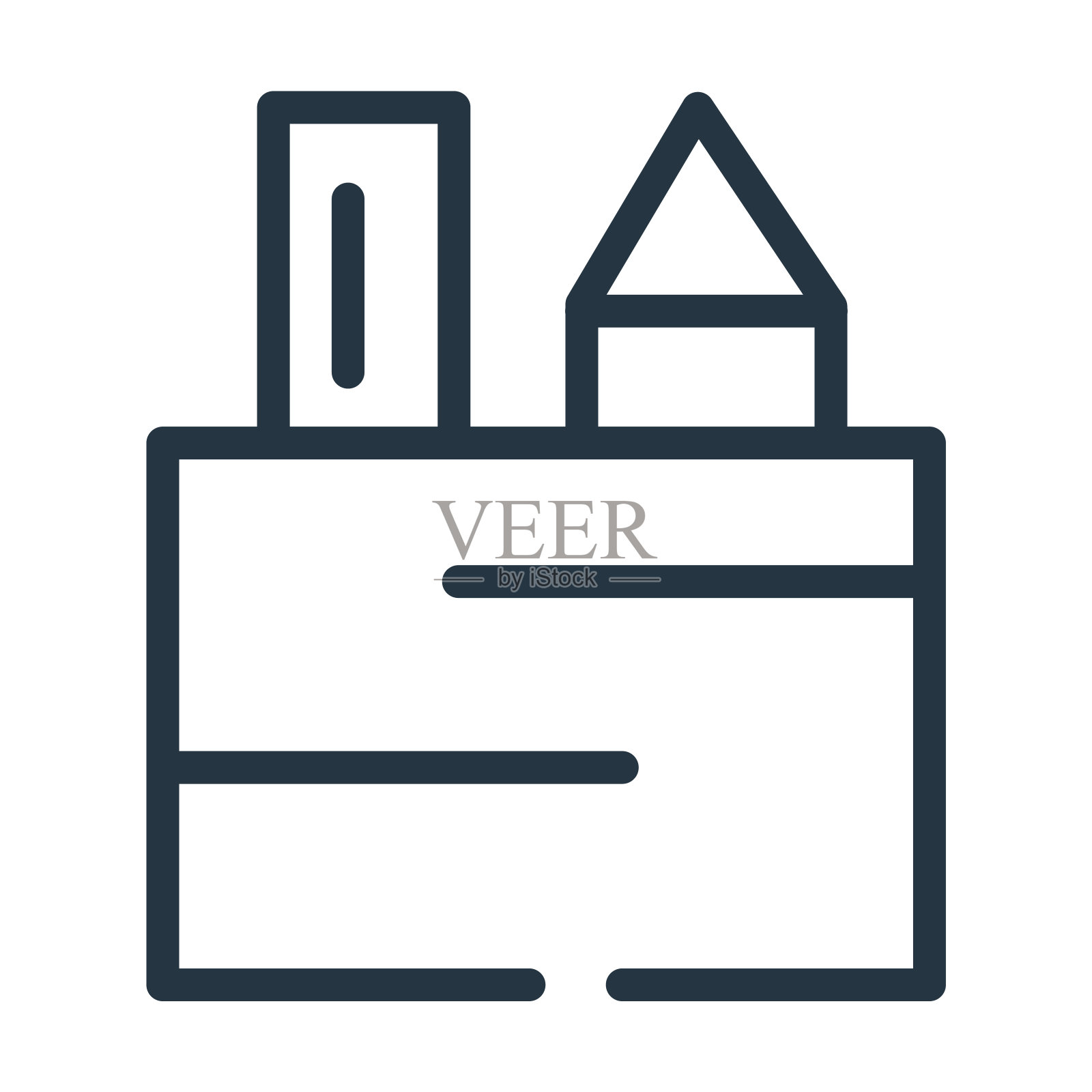 书写工具细线图标。钢笔、铅笔线性图标来自工具和器皿概念孤立的轮廓符号。矢量插图符号元素的网页设计和应用程序。图标素材