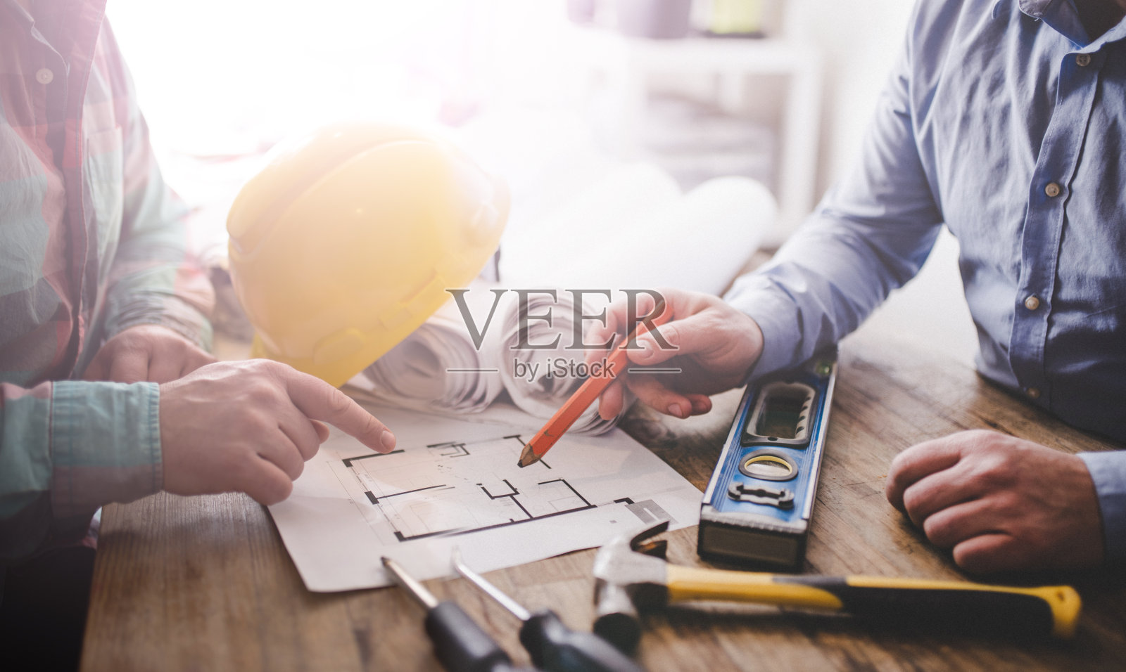 施工开始前的最后一分钟更改了照片摄影图片