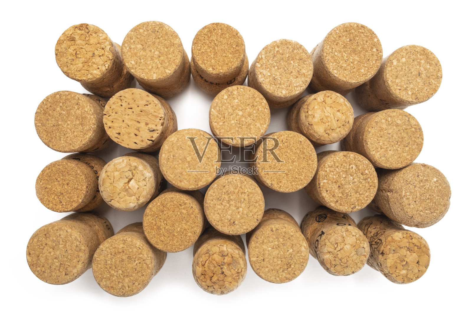 香槟瓶塞孤立在白色背景上。照片摄影图片