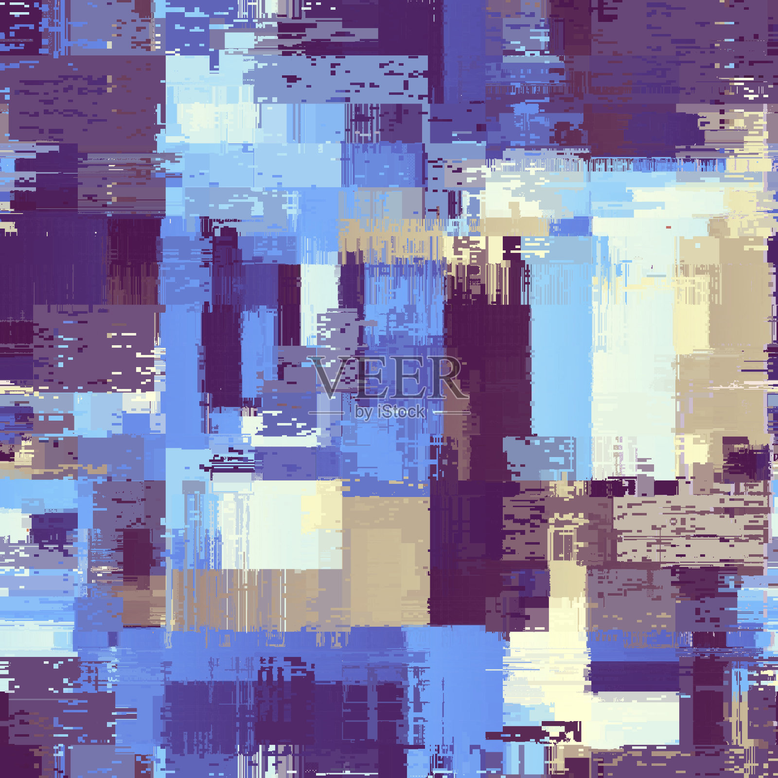 矢量图像与模仿垃圾数据amoshing纹理。插画图片素材