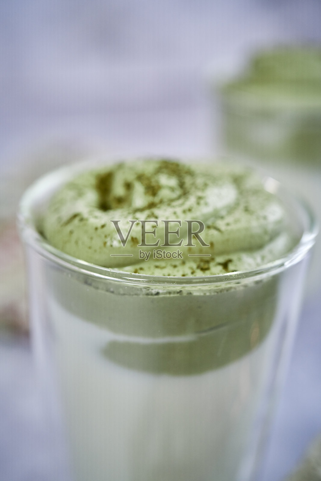 达尔戈纳抹茶拿铁照片摄影图片