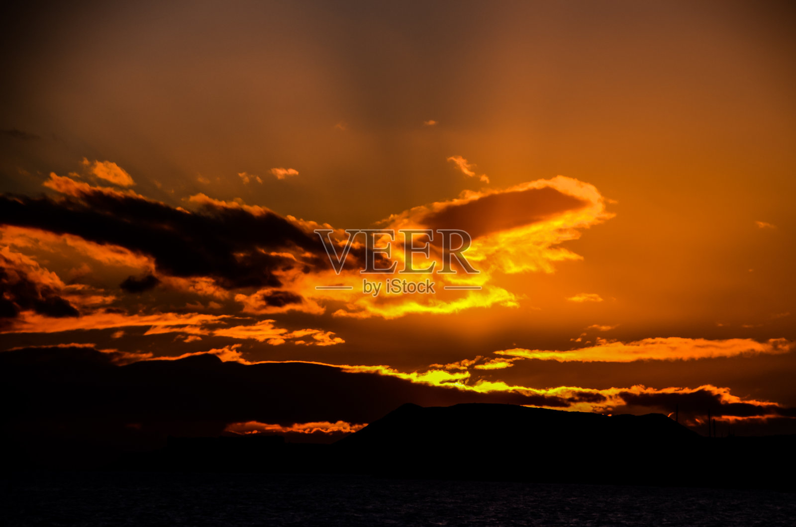 热带日落照片摄影图片