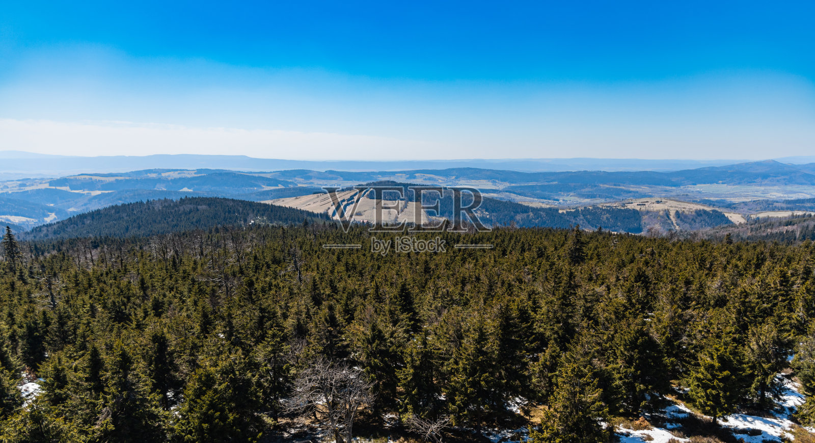 从观景塔上可以看到猫头鹰山的美丽全景照片摄影图片