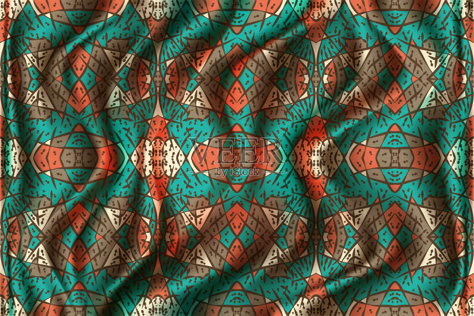 布软波艺术图案复古质感插画图片素材