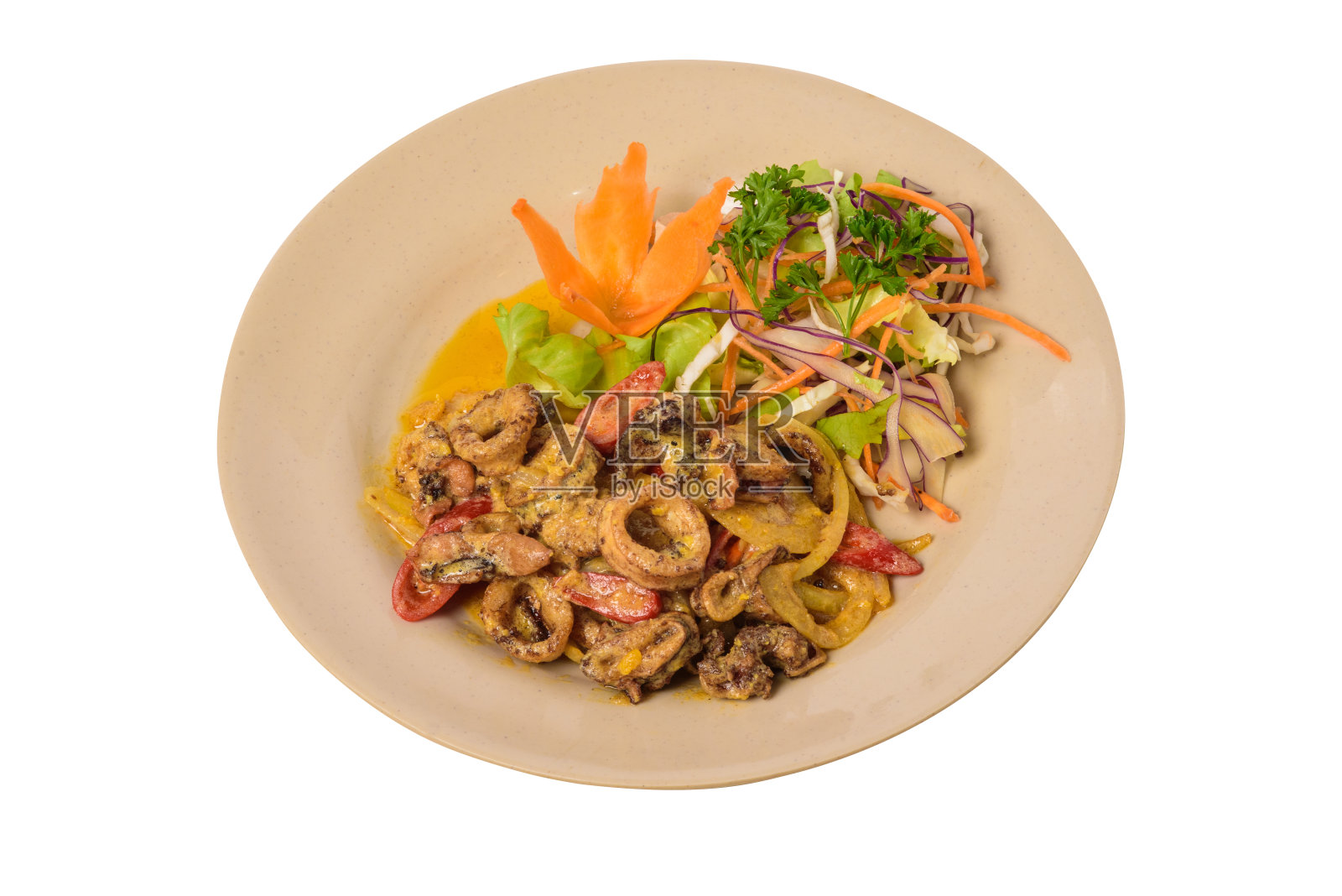 当红炸鱿鱼照片摄影图片