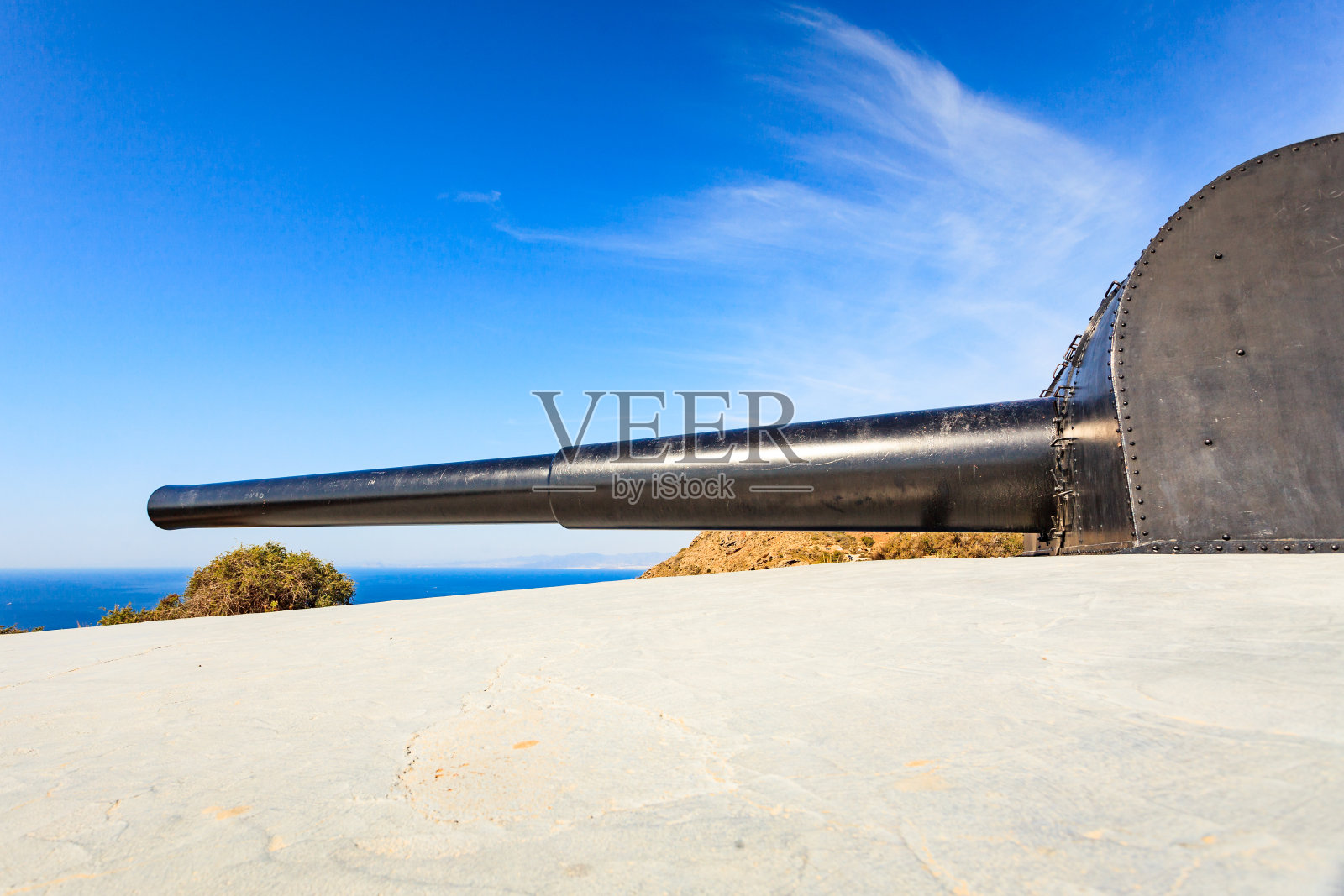 西班牙的卡斯蒂利托斯炮台。旅游景点照片摄影图片