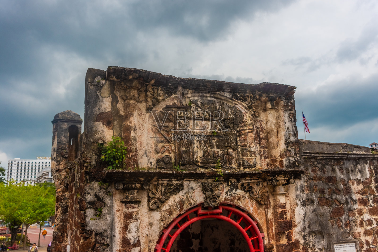 马六甲的市中心，马来西亚的旧殖民城镇照片摄影图片