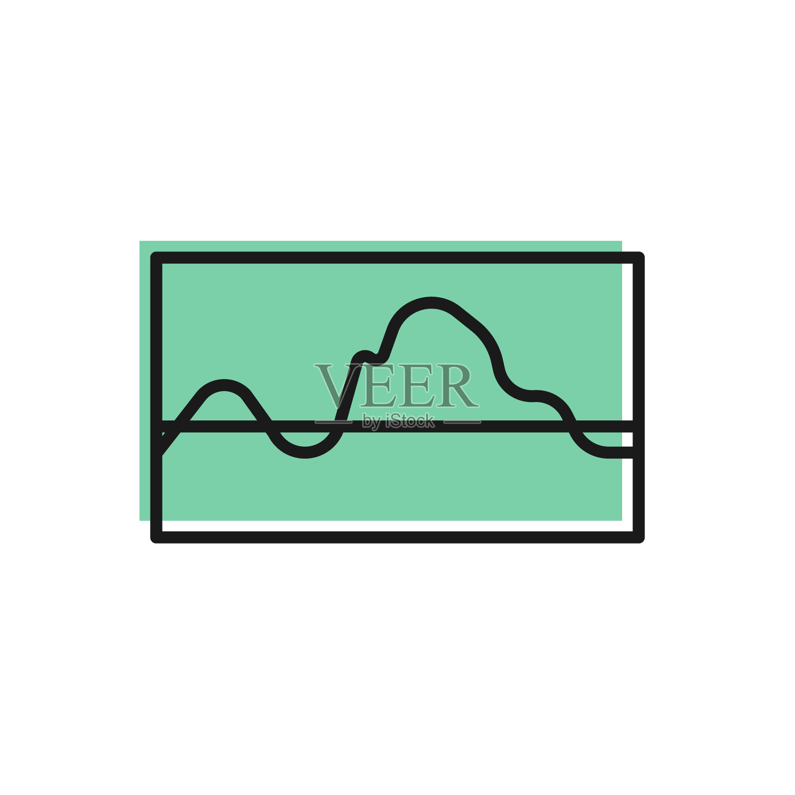 黑色线音乐波均衡器图标孤立在白色背景上。声波。音频数字均衡器技术，控制台面板，脉冲音乐。向量图标素材