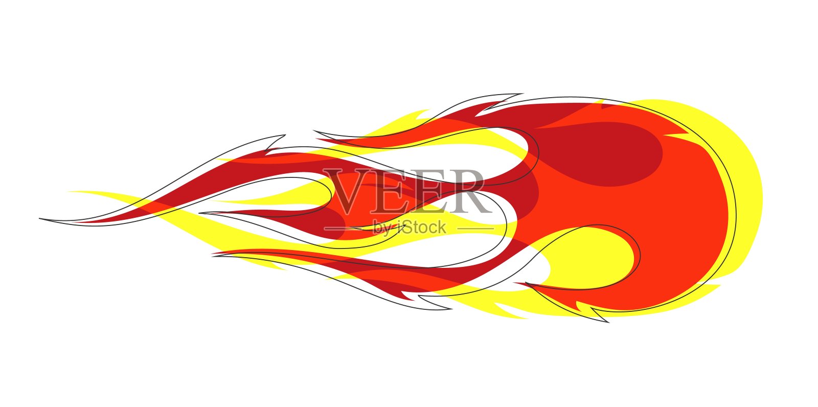 老派红色火焰背景元素设计元素图片