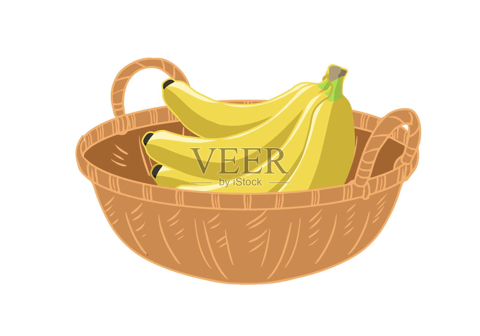 无线香蕉篮插画图片素材