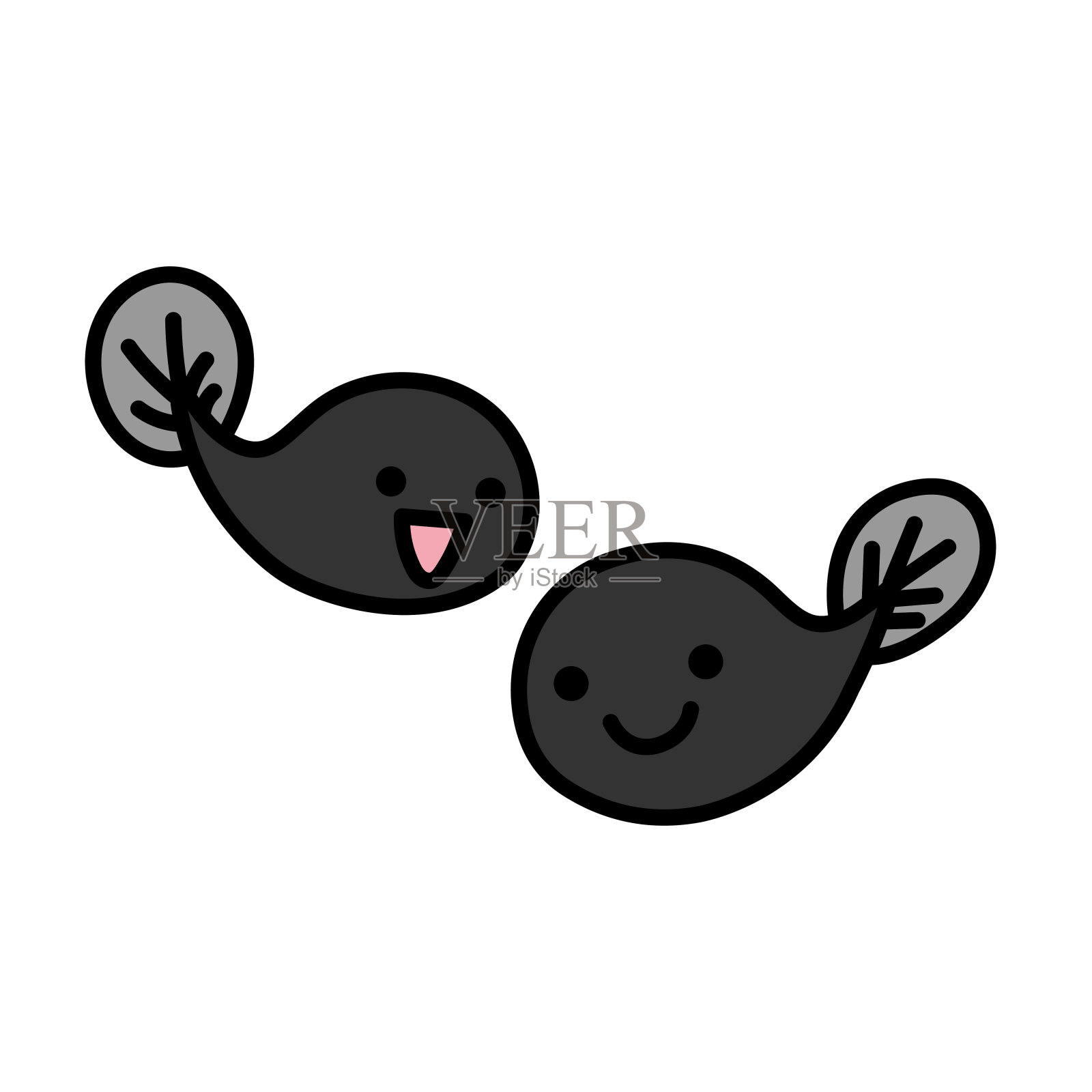 可爱和简单的蝌蚪插图插画图片素材