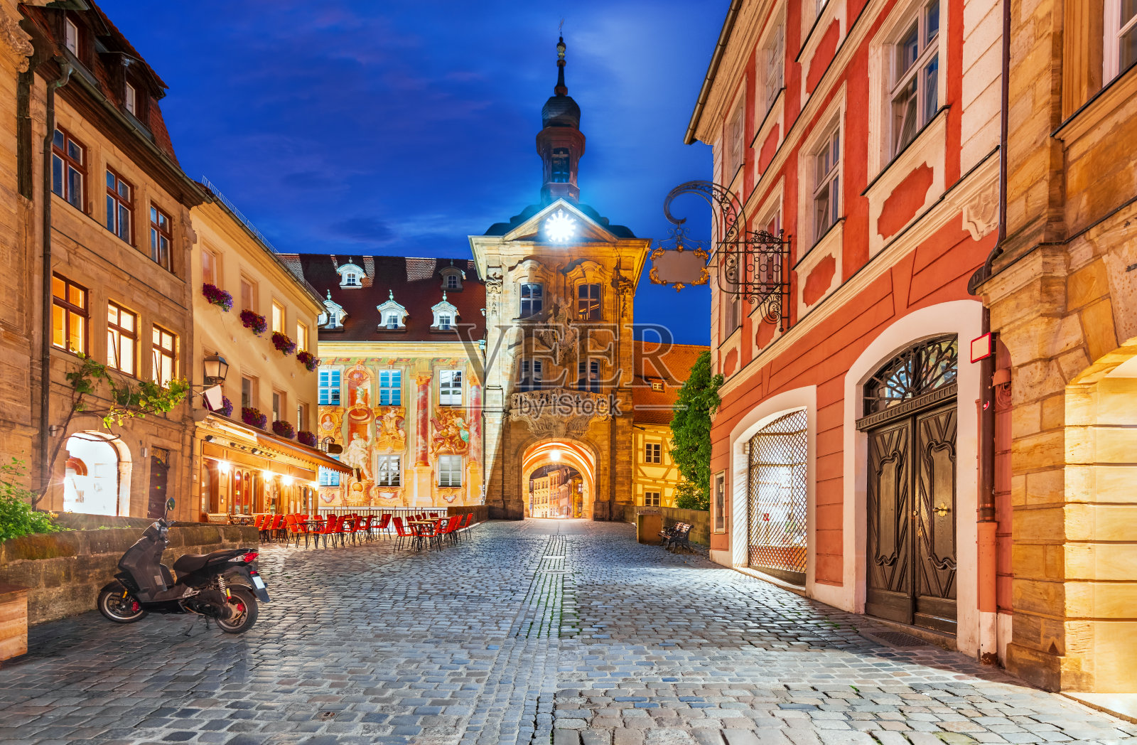 班贝格，德国——弗兰科尼亚的中世纪小镇，历史悠久的巴伐利亚照片摄影图片