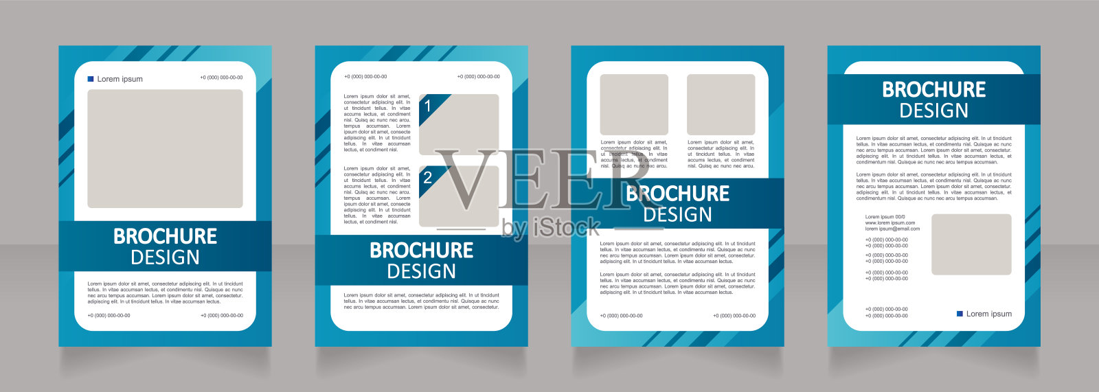 银行支持服务信息空白宣传册布局设计设计模板素材