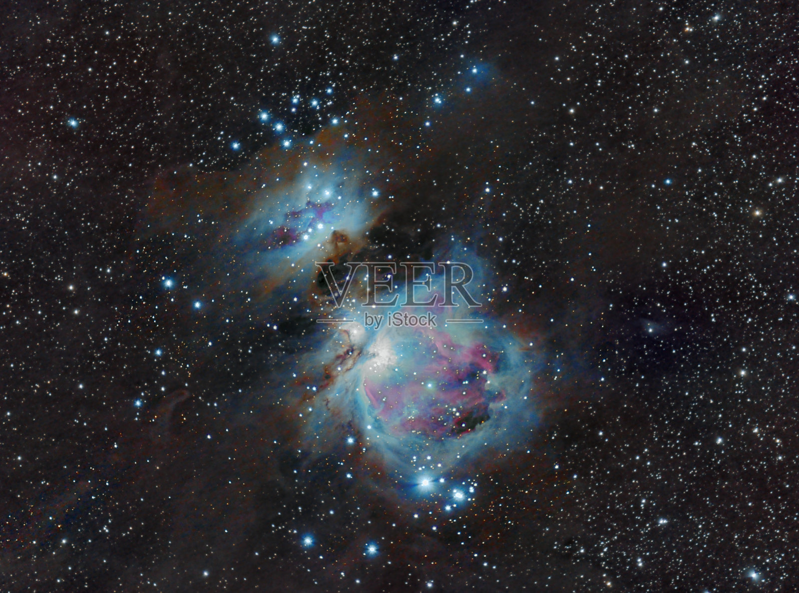 猎户座和奔跑者星云照片摄影图片