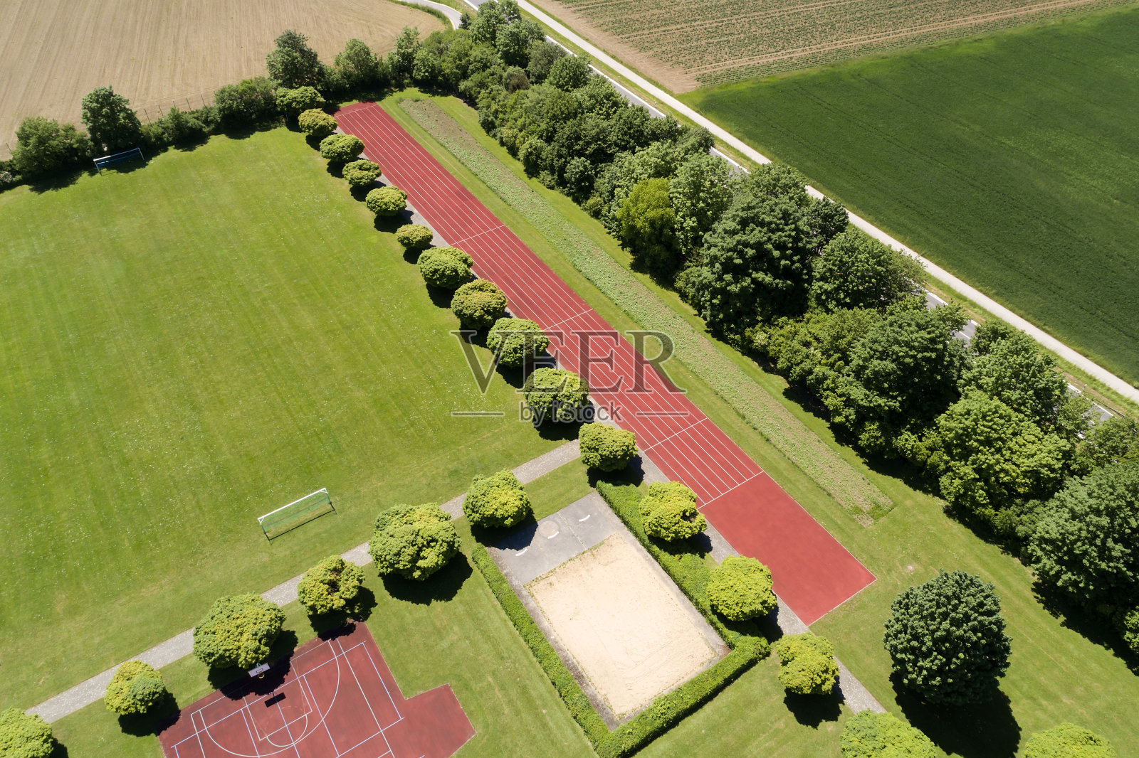 跑步机鸟瞰图照片摄影图片