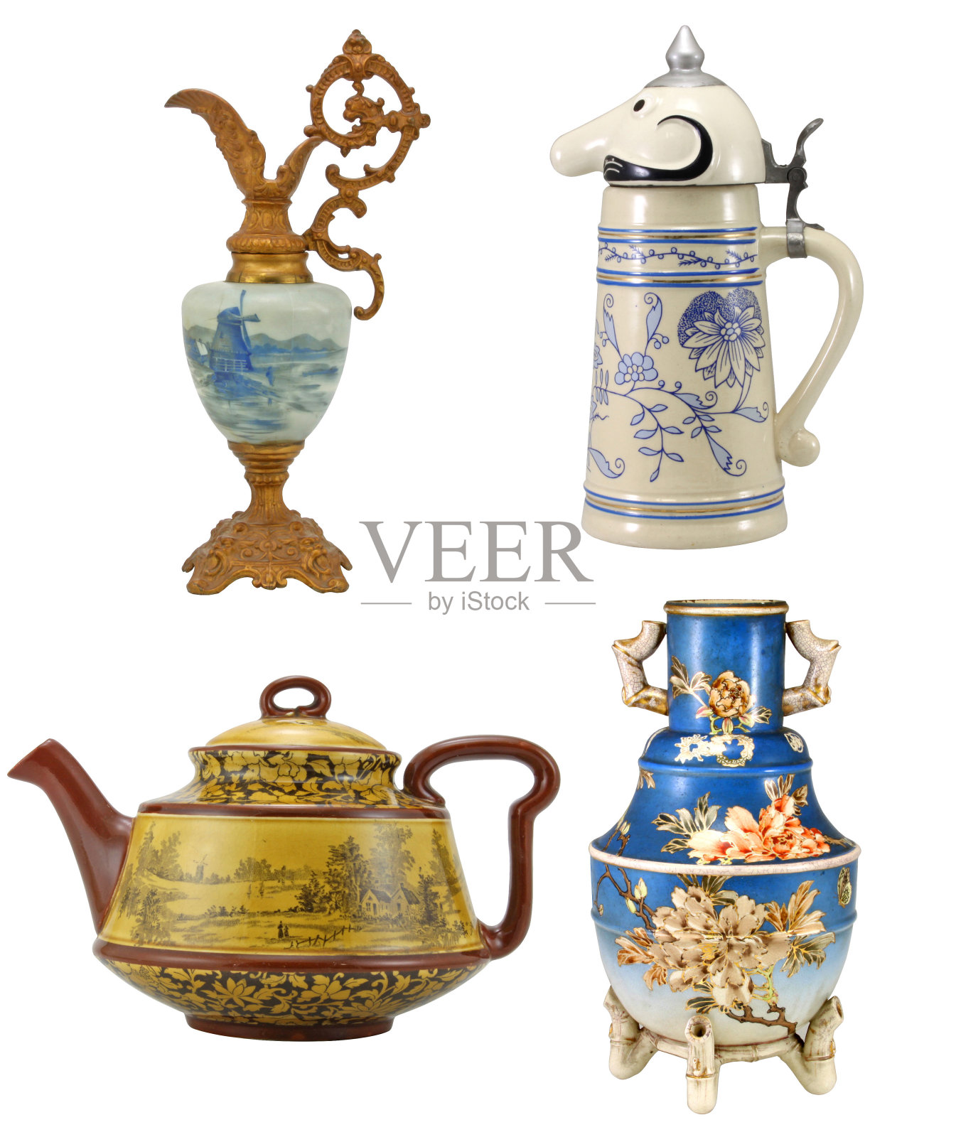 古色古香的精美瓷器。照片摄影图片