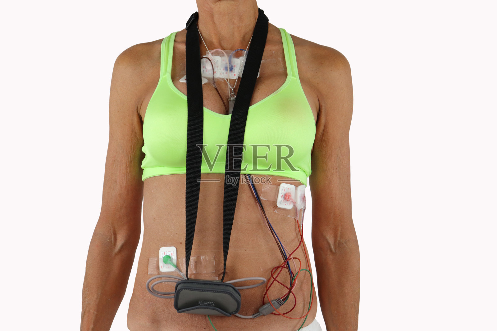 女性心脏监测器照片摄影图片