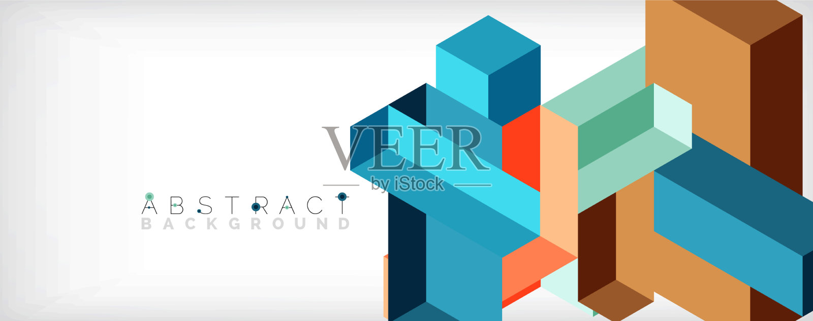 抽象背景三维立方体立方元素和插画图片素材