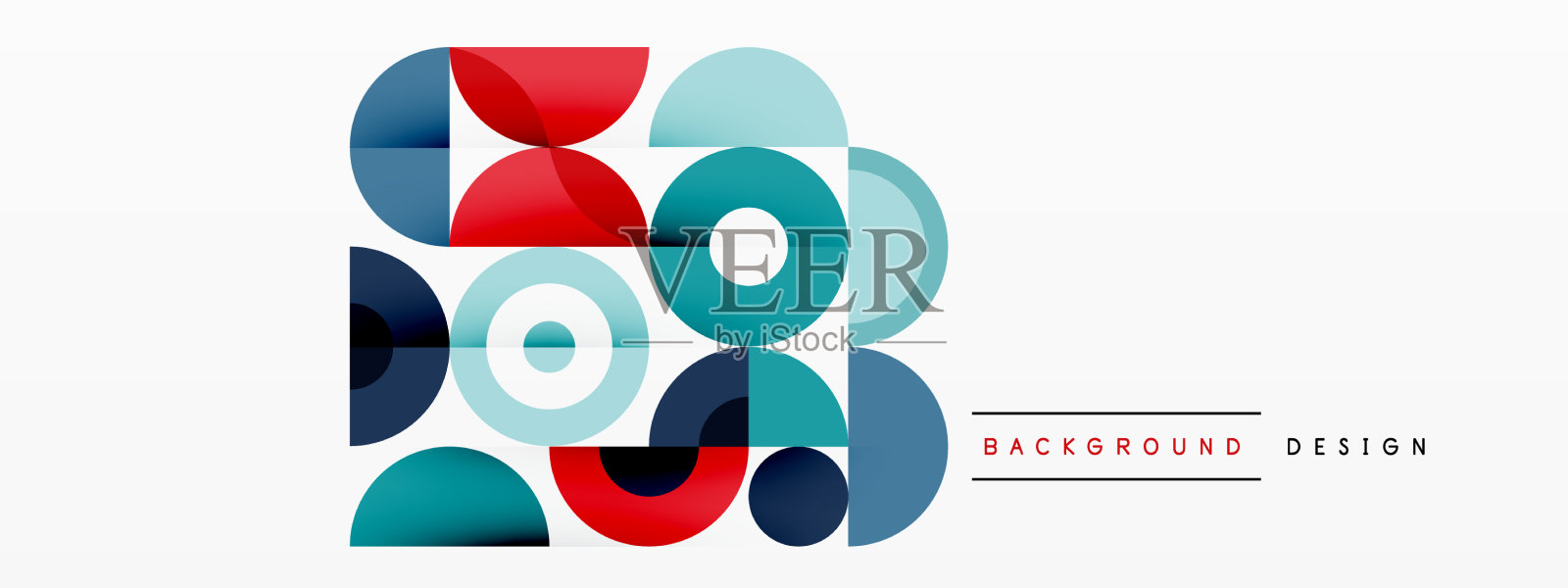 彩色圆圈抽象背景最小插画图片素材