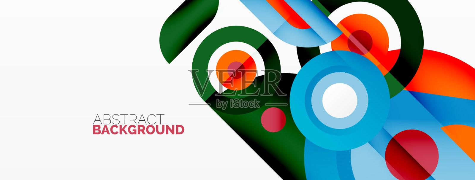 抽象圆形背景极简插画图片素材