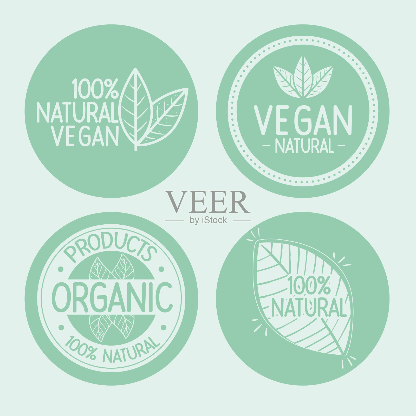 素食和自然框架插画图片素材