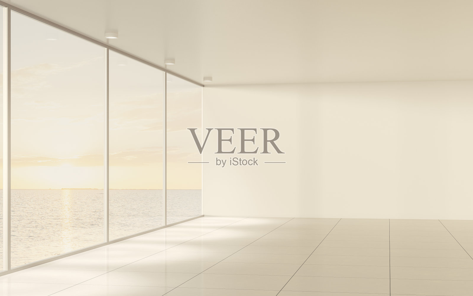 白色的空房间，3d渲染。照片摄影图片