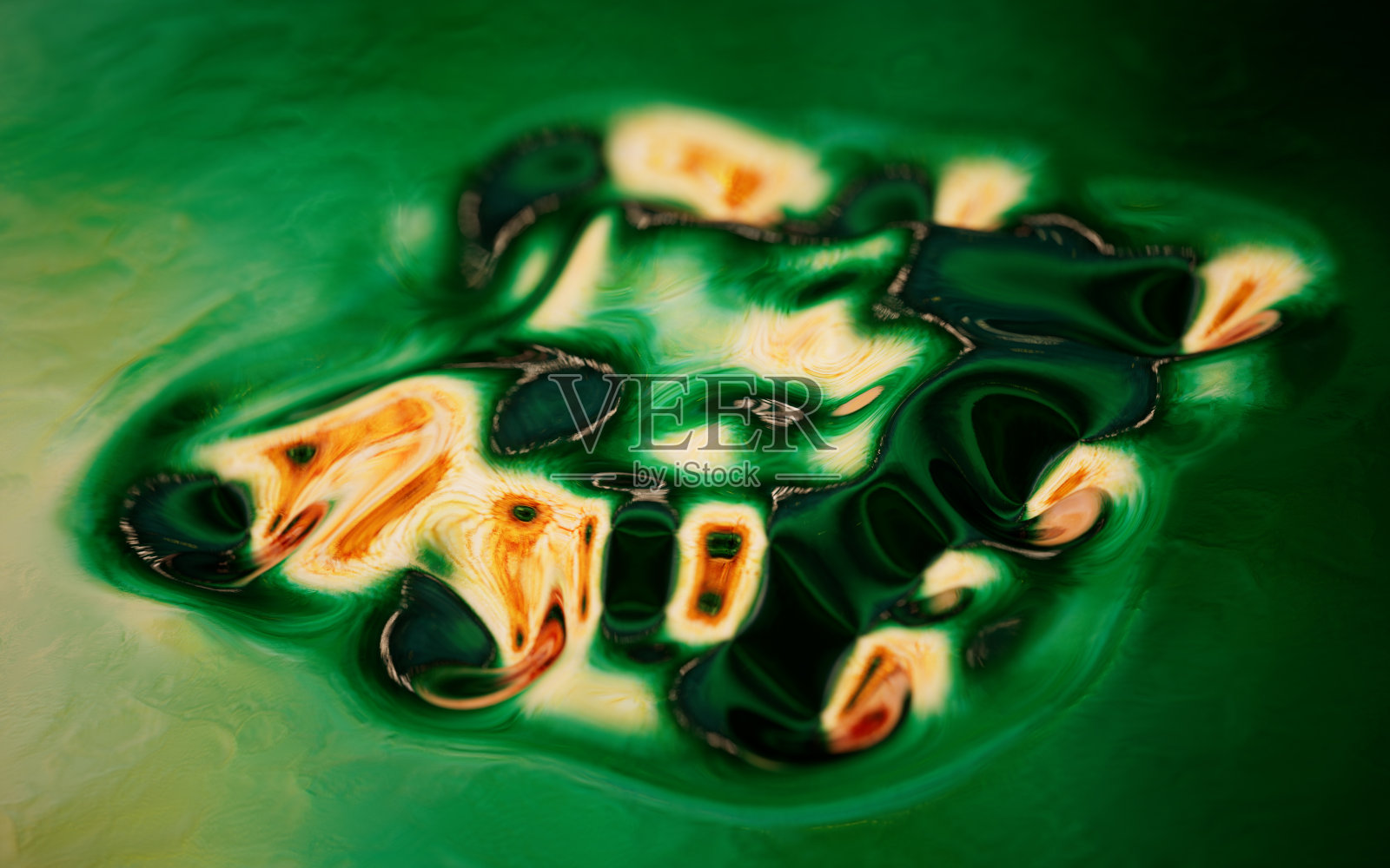 抽象流动液体，三维渲染。照片摄影图片