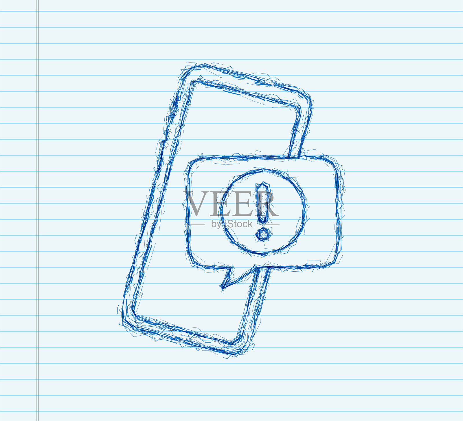 提醒短信移动通知速写标志。危险错误警报、智能手机病毒问题或不安全的消息垃圾邮件问题通知。矢量插图。插画图片素材